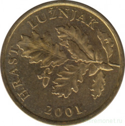 Монета. Хорватия. 5 лип 2001 год.