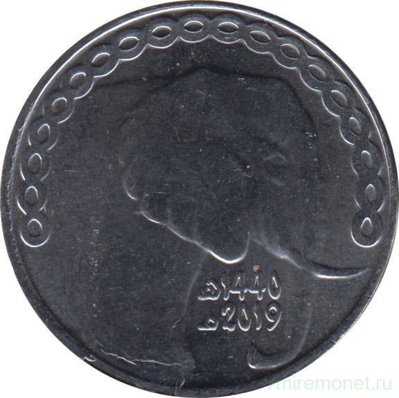 Монета. Алжир. 5 динаров 2019 (1440) год.