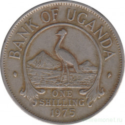 Монета. Уганда. 1 шиллинг 1975 год.