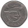 Монета. Барбадос. 1 доллар 2005 год. 