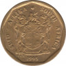 Монета. Южно-Африканская республика (ЮАР). 10 центов 1995 год. ав.