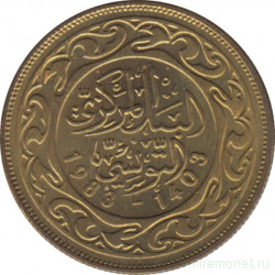 Монета. Тунис. 20 миллимов 1983 год.