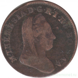 Монета. Австрийская империя. 1/2 крейцера 1780 год. Мария Терезия. Монетный двор W.
