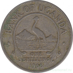 Монета. Уганда. 1 шиллинг 1968 год.