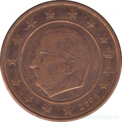 Монета. Бельгия. 2 цента 2004 год.