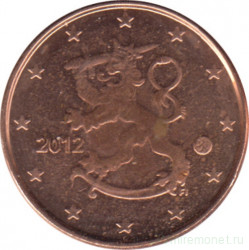 Монеты. Финляндия. 1 цент 2012 год.