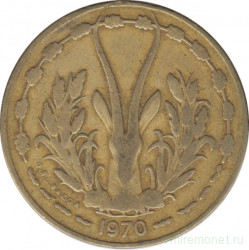 Монета. Западноафриканский экономический и валютный союз (ВСЕАО). 10 франков 1970 год.