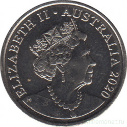 Монета. Австралия. 5 центов 2020 год.