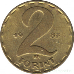 Монета. Венгрия. 2 форинта 1987 год.
