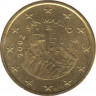  Монета. Сан-Марино. 50 центов 2002 год. ав.