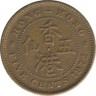 Монета. Гонконг. 5 центов 1972 год. ав.