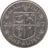 Монета. Маврикий. 1 рупия 2007 год. ав.