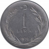  Монета. Турция. 1 лира 1970 год. ав.
