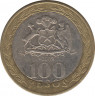Монета. Чили. 100 песо 2009 год. ав.
