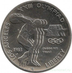 Монета. США. 1 доллар 1983 год (S). XXIII летние Олимпийские Игры в Лос-Анджелесе - Дискобол.