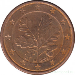 Монета. Германия. 1 цент 2009 год. (A).