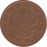 Монета. Германия. 2 цента 2004 год. (D). ав.