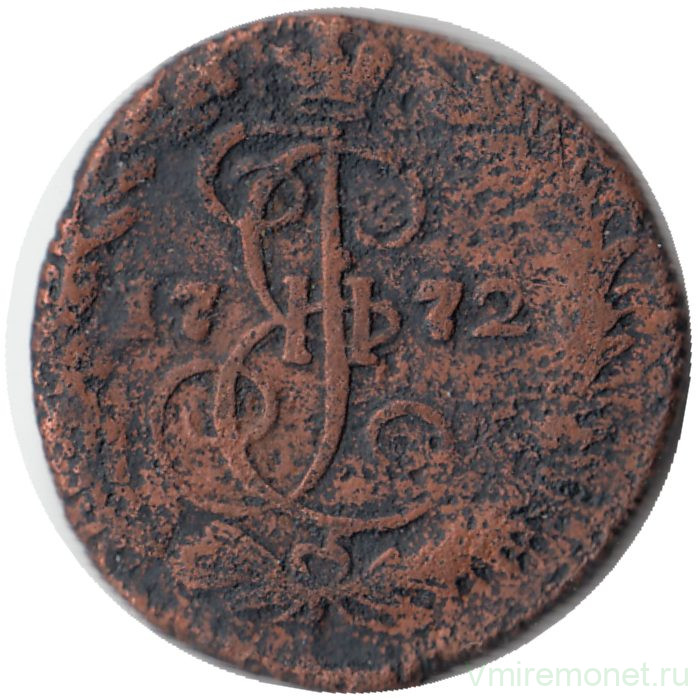 Монета. Россия. Деньга 1772 год. Е.М.