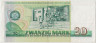 Банкнота. Германия. ГДР. 20 марок 1975 год. (7 цифр). Тип 29b. рев.