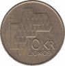 Монета. Норвегия. 10 крон 2009 год. ав.