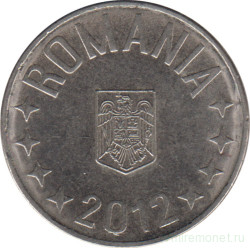 Монета. Румыния. 10 бань 2012 год.