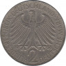 Монета. ФРГ. 2 марки 1958 год. Макс Планк. Монетный двор - Мюнхен (D). рев.
