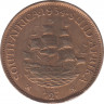 Монета. Южно-Африканская республика (ЮАР). 1/2 пенни 1934 год. ав.