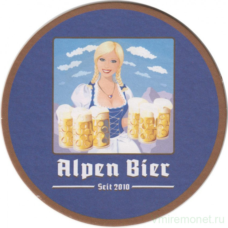 Подставка. Пиво  "Alpen Bier".