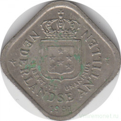 Монета. Нидерландские Антильские острова. 5 центов 1981 год.