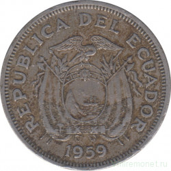 Монета. Эквадор. 1 сукре 1959 год.