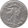 Монета. США. 50 центов 1936 год. Шагающая свобода. ав.