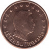 Монета. Люксембург. 5 центов 2015 год. ав.