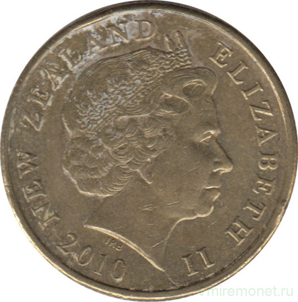 Монета. Новая Зеландия. 1 доллар 2010 год.