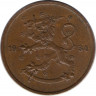 Монета. Финляндия. 5 пенни 1934 год. ав