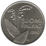 Аверс. Монета. Финляндия. 10 пенни 1990 год (медно-никелевый сплав).