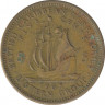 Монета. Британские Восточные Карибские территории. 5 центов 1965 год. ав.