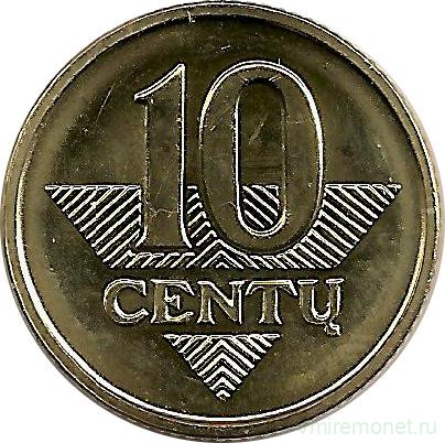 Монета. Литва. 10 центов 2008 год. 