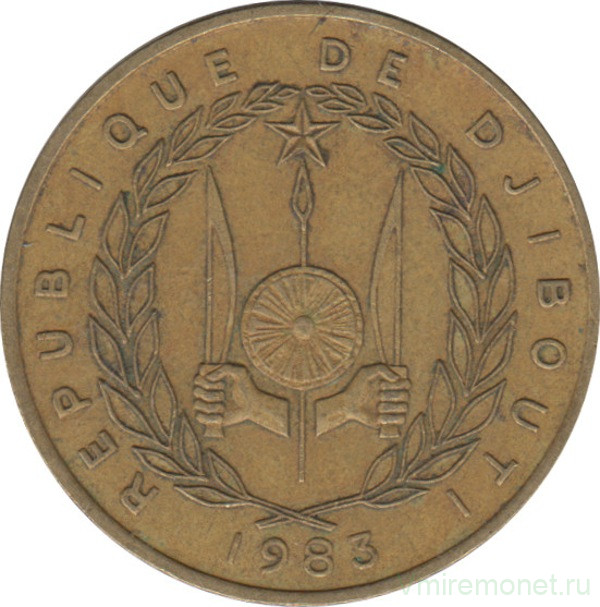 Монета. Джибути. 20 франков 1983 год.