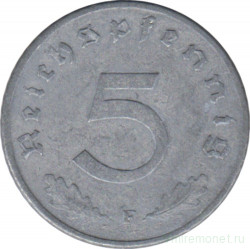 Монета. Германия. Третий Рейх. 5 рейхспфеннигов 1940 год. Монетный двор - Штутгарт (F).