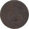 Монета. Испания. 10 сентимо 1870 год. рев.