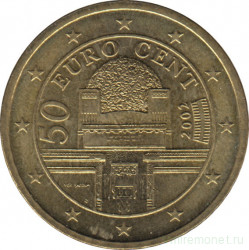 Монета. Австрия. 50 центов 2002 год.