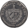 Монета. Куба. 25 сентаво 2007 год (конвертируемый песо). ав.
