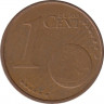 Монета. Латвия. 1 цент 2014 год. рев.