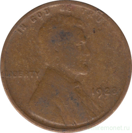 Монета. США. 1 цент 1923 год.