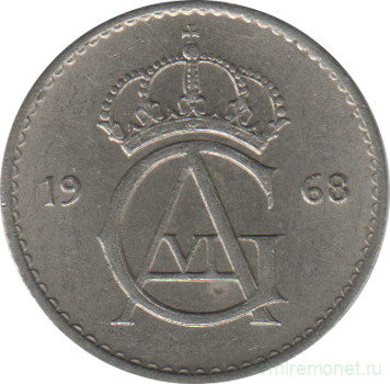 Монета. Швеция. 10 эре 1968 год. 