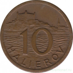 Монета. Словакия. 10 геллеров 1939 год.