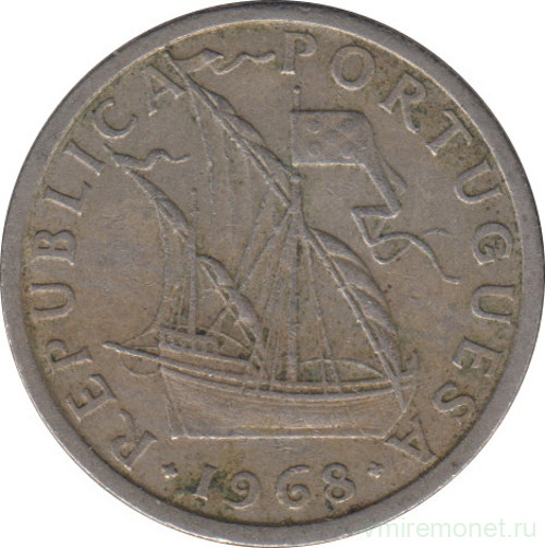 Монета. Португалия. 2,5 эскудо 1968 год.