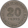Монета. Малайя (Малайзия). 20 центов 1948 год. ав.