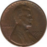 Монета. США. 1 цент 1957 год D. ав.