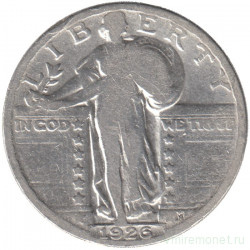 Монета. США. 25 центов 1926 год.
